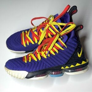 Nike Men’s Lebron XVI 16 "MARTIN" Court Purple Yellow CI1520-500 Size- 9